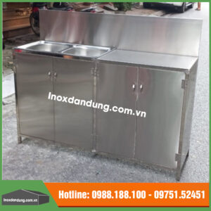 Tủ chậu inox có bàn gia đình
