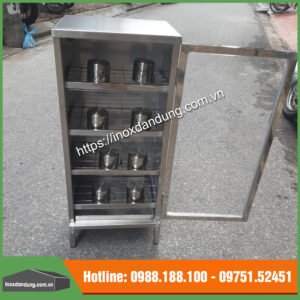 Tủ úp cốc inox 1 cánh inox 304 bóng đẹp