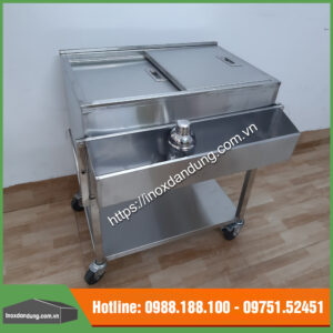 Thùng đá inox có bánh xe loại to