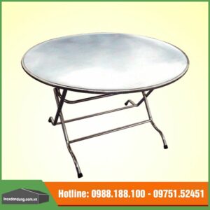 Bàn xếp inox hình tròn