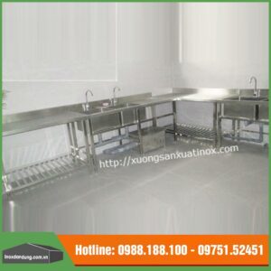 Bàn chậu rửa inox công nghiệp