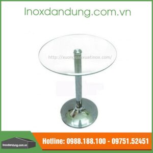 Bàn inox mặt kính