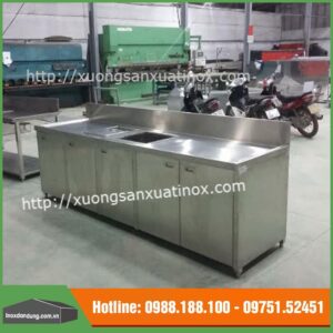 Bàn tủ trà sữa inox