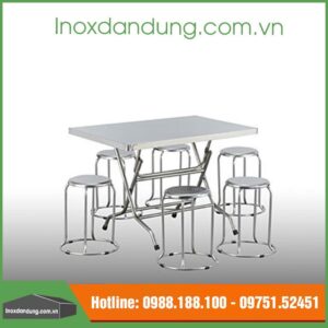 Bộ Bàn inox hình chữ nhật