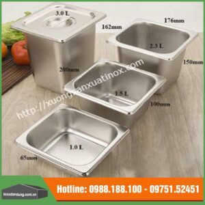 Báo giá khay inox đựng topping