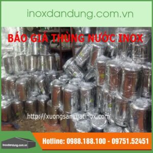 Báo giá thùng nước inox trường học