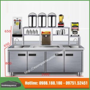 Báo giá tủ trà sữa inox