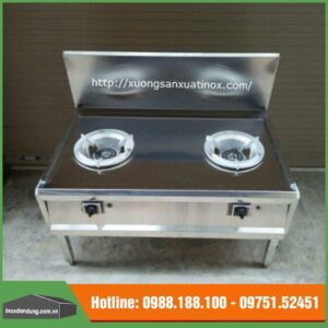 Bếp ga 2 bêp inox
