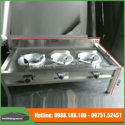 Bep ga inox 3 bep 201 | Inox dân dụng Toán Huệ