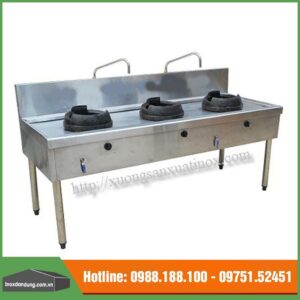 Bếp ga inox 3 bếp công nghiệp