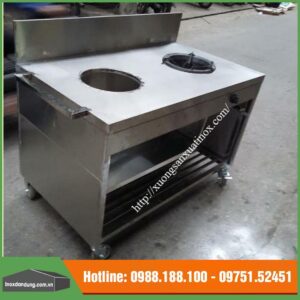 Bếp ga inox công nghiệp inox 304