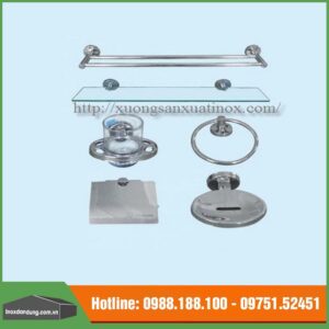 Bộ phụ kiện trong phòng tắm inox 304 cao cấp (6 món)