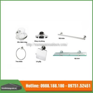 Bộ phụ kiện phòng tắm inox cao cấp cho gia đình