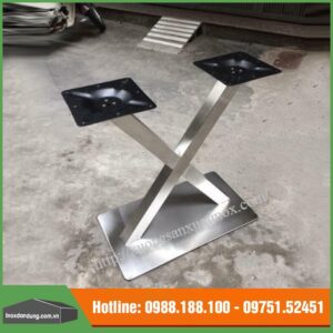 Chân bàn inox chữ x
