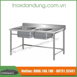 Chậu rửa 2 hố inox