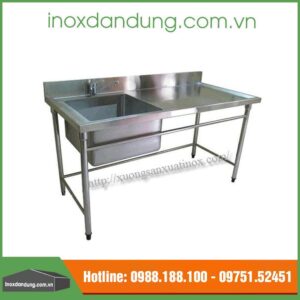 Chậu rửa inox 1 hố có bàn