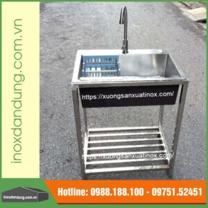 Chậu rua inox 1 hố loại đẹp