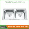 Chau rua inox 2 ho | Inox dân dụng Toán Huệ