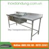 Chau rua inox 2 ho lien | Inox dân dụng Toán Huệ