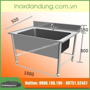 Chậu rửa inox công nghiệp 1 hố