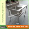 Chau rua inox cong nghiep co banh xe | Inox dân dụng Toán Huệ