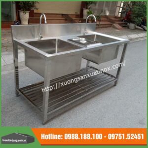 Chậu rửa inox công nghiệp có sàn