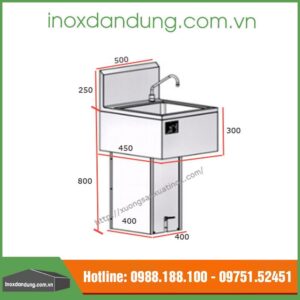 Chậu rửa inox đạp chân