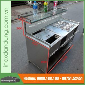 Combo bộ tủ trà sữa inox