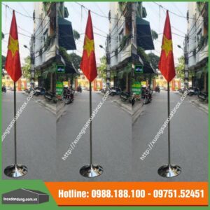 Cột cờ inox 304 dùng cho văn phòng