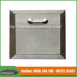 Cửa nhà rác inox chung cư loại có ngăn mùi