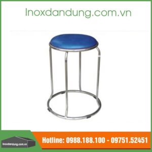 Ghế inox tròn bọc nệm