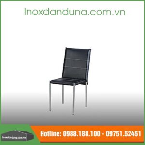 Ghế dựa inox cố định mặt nệm simili 02