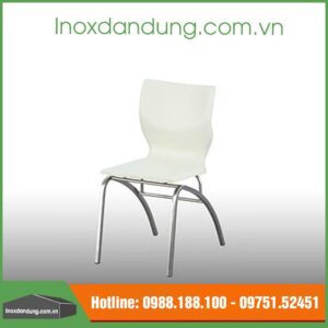 Ghế dựa inox không tay mặt nệm simili
