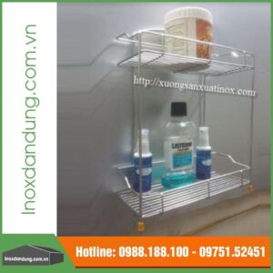 Giá inox nhỏ 2 tầng