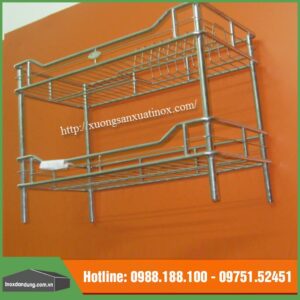 Giá kệ chạn bát inox 2 tầng