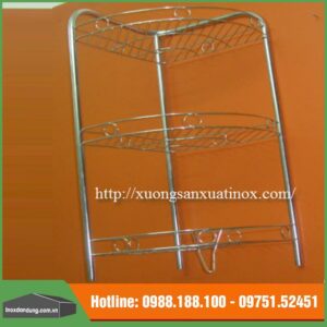 Giá kệ góc inox 3 tầng phòng tắm