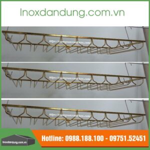 Giá treo ly mạ vàng inox