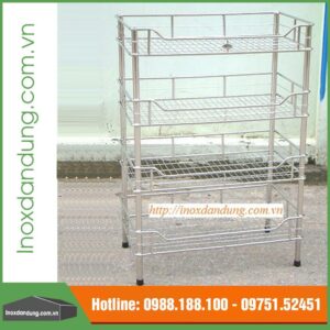 Giá úp cốc inox 4 tầng