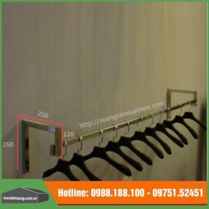Giàn phơi inox gắn tường shop đẹp