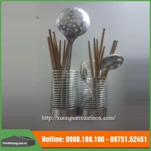Giỏ đũa tròn lan inox