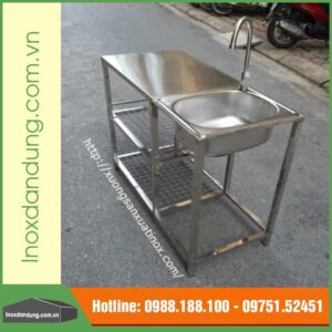 Kệ chậu 1 hố nhỏ có bàn