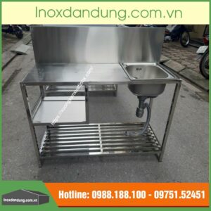 Kệ chậu inox 1 hố gia đình