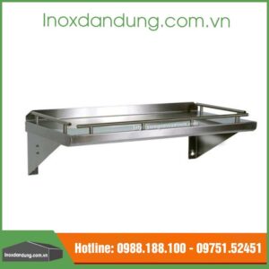 Kệ inox 1 tầng treo tường