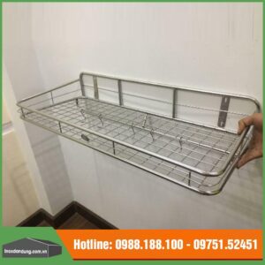 Kệ inox 1 tầng treo tường