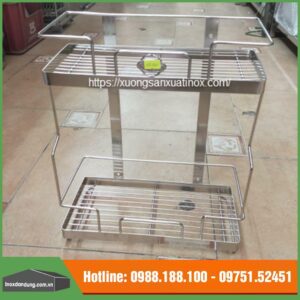 Kệ inox 2 tầng nhỏ để gia vị