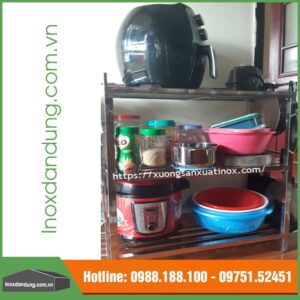 Kệ inox 3 tầng dùng trong gia đình