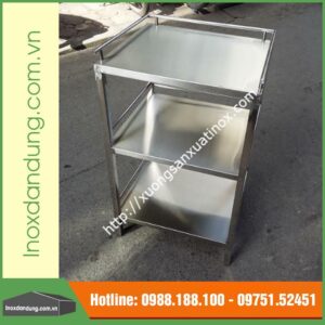 Kệ inox 3 tầng phẳng