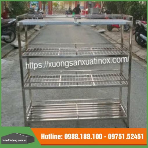 Ke inox 4 tang 1 | Inox dân dụng Toán Huệ