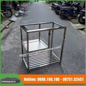 Kệ inox bếp từ âm bàn