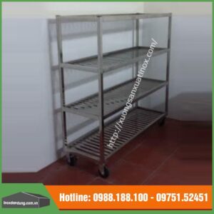 Kệ inox có bánh xe